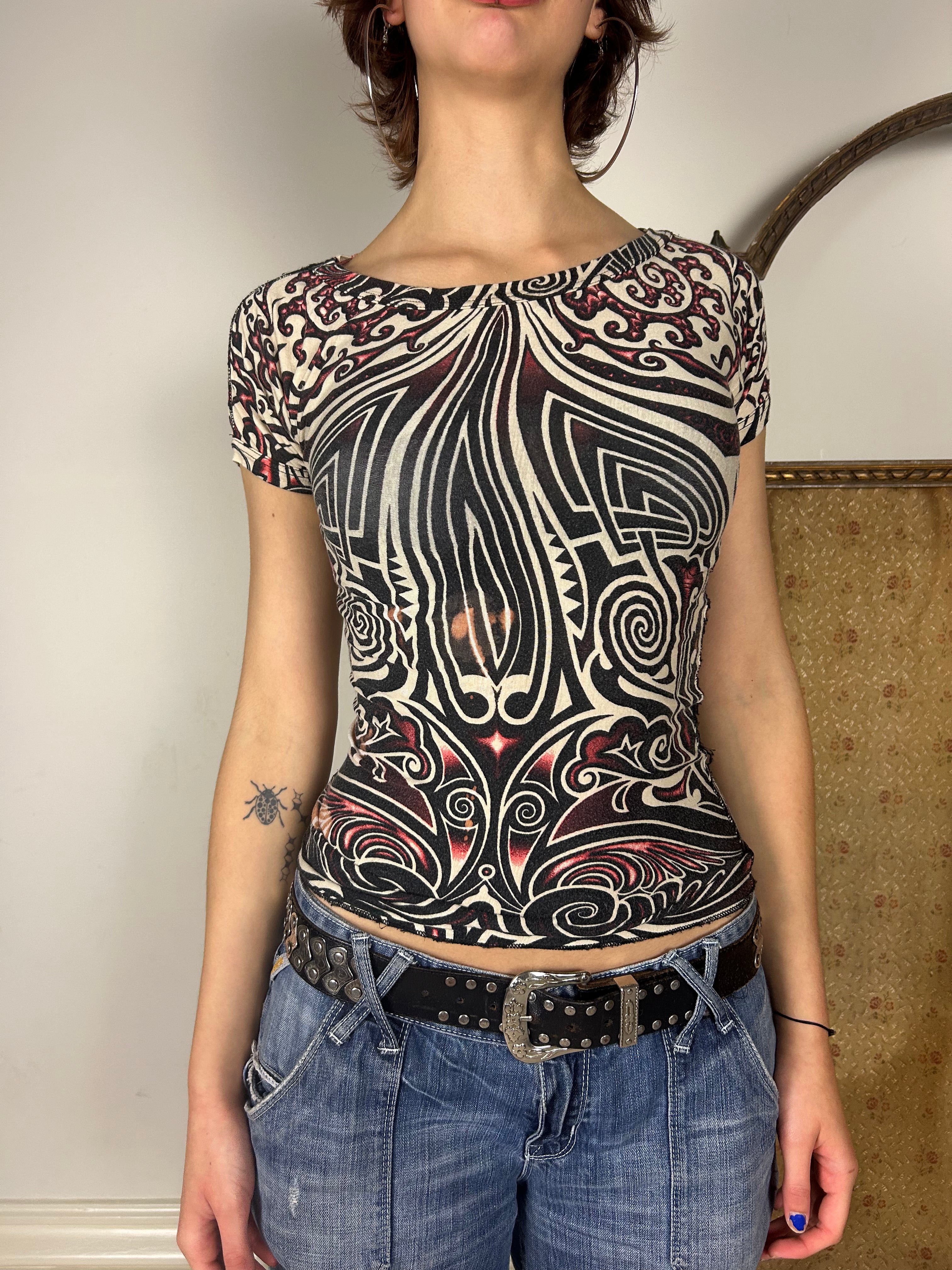 SS1996 Gaultier Jeans Tribal top