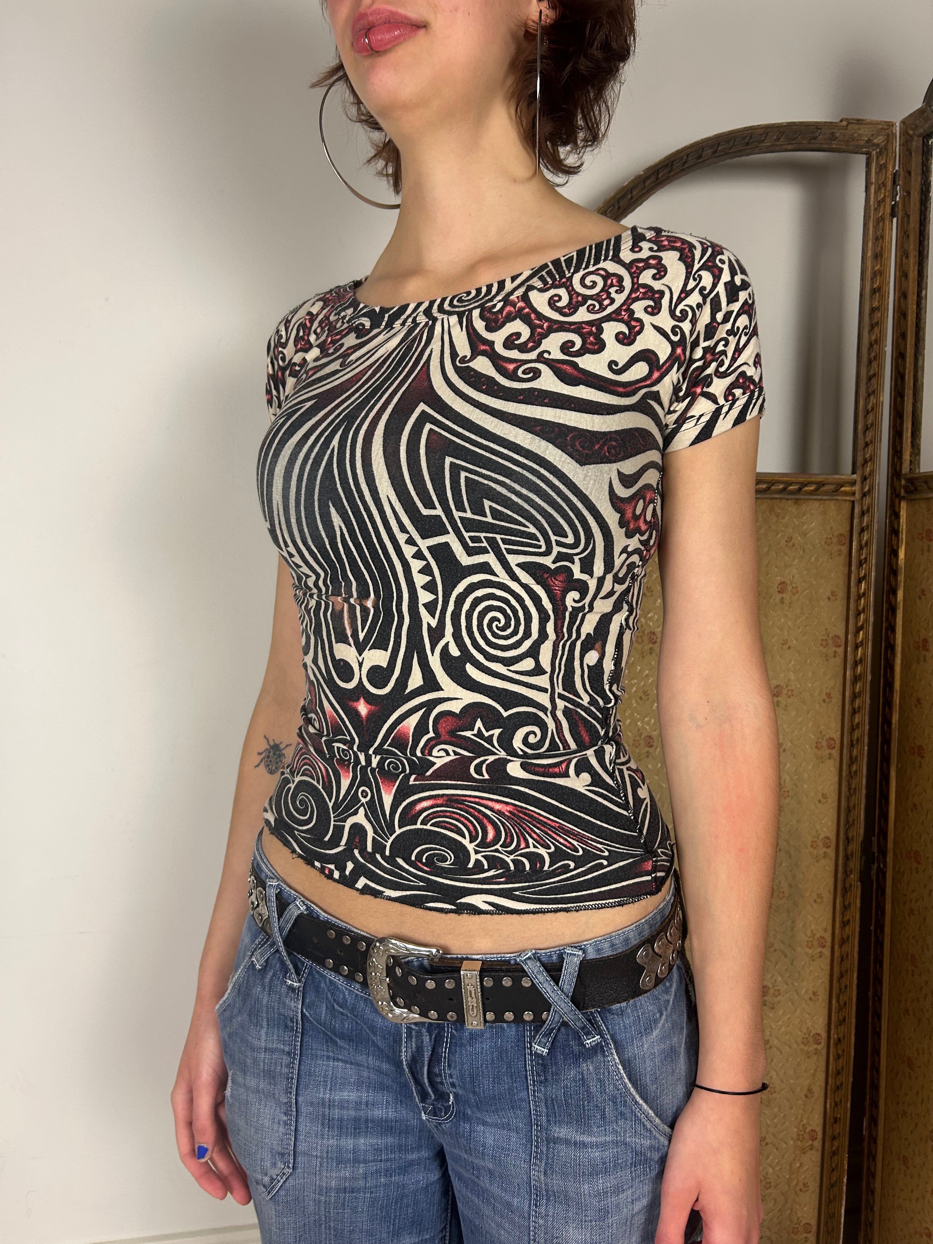 SS1996 Gaultier Jeans Tribal top
