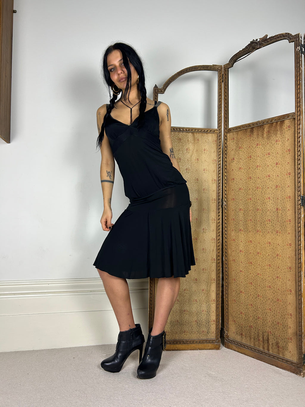 Black chainmail Dress