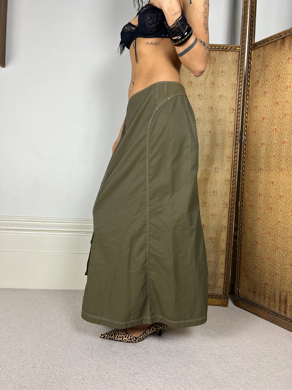 Green Maxi Skirt