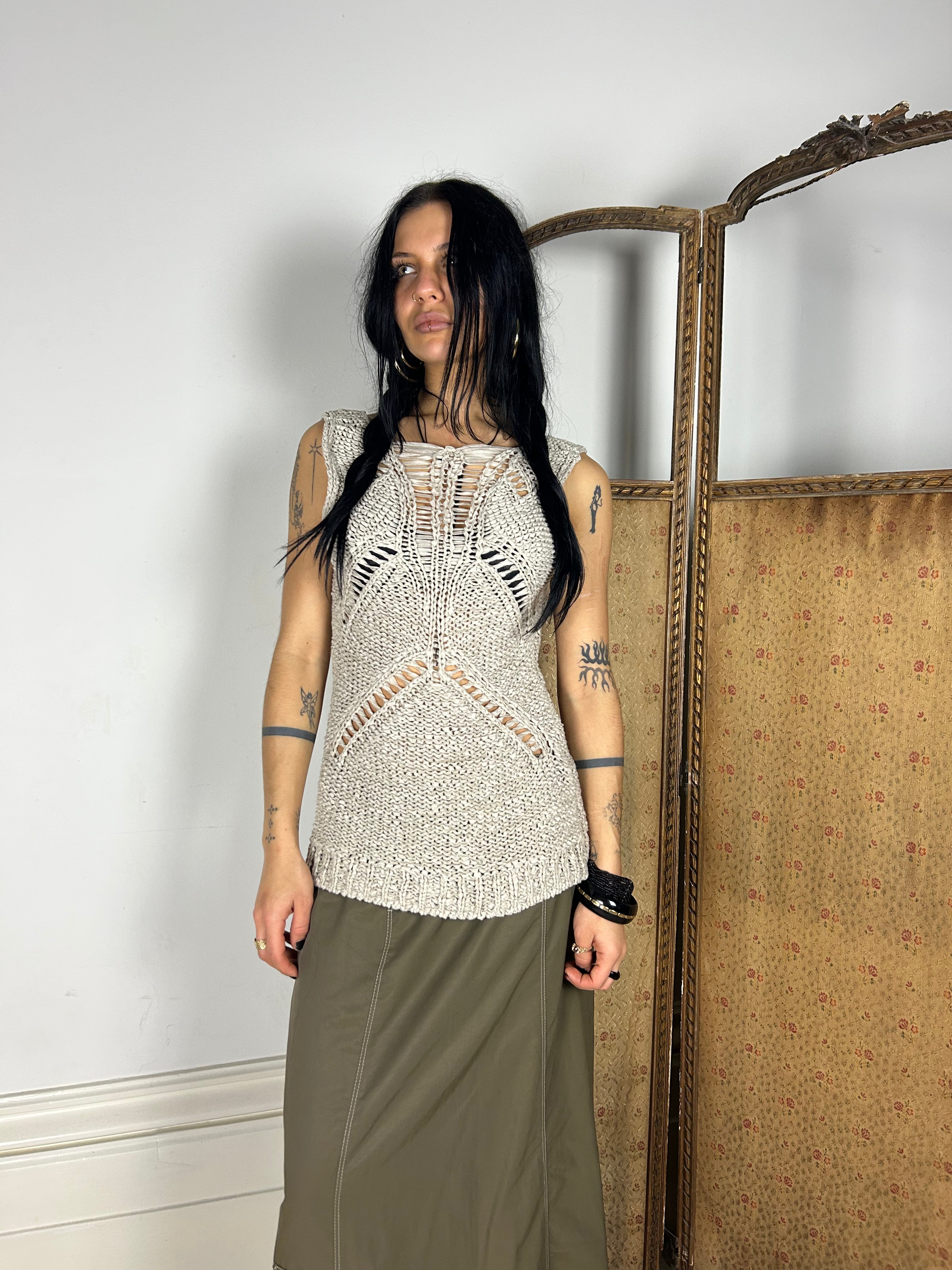 Knit Cut Out Tank Top