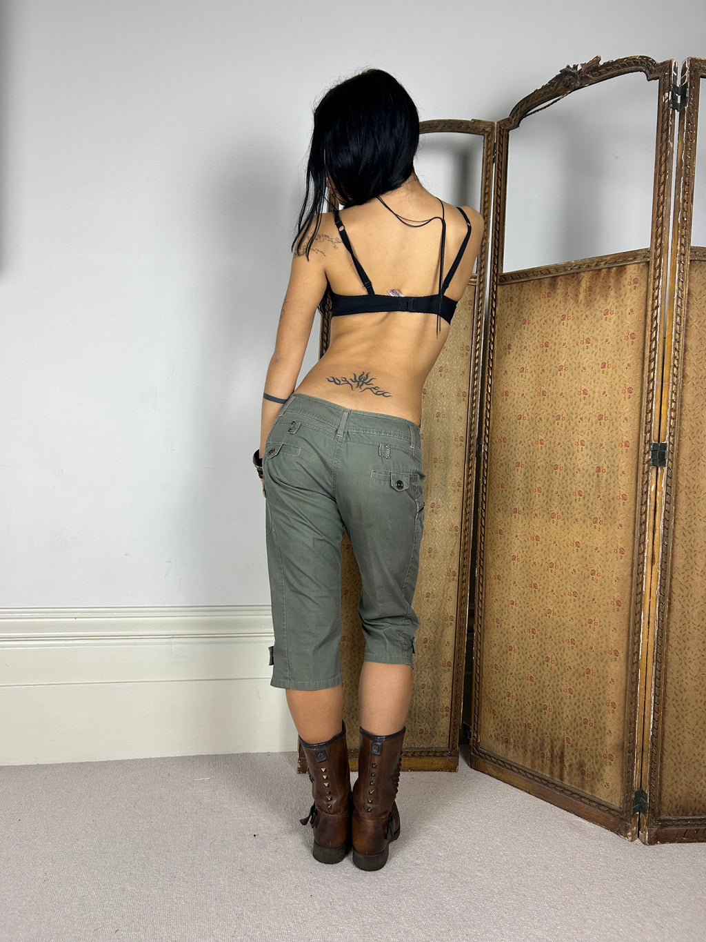 Khaki Vintage Capris