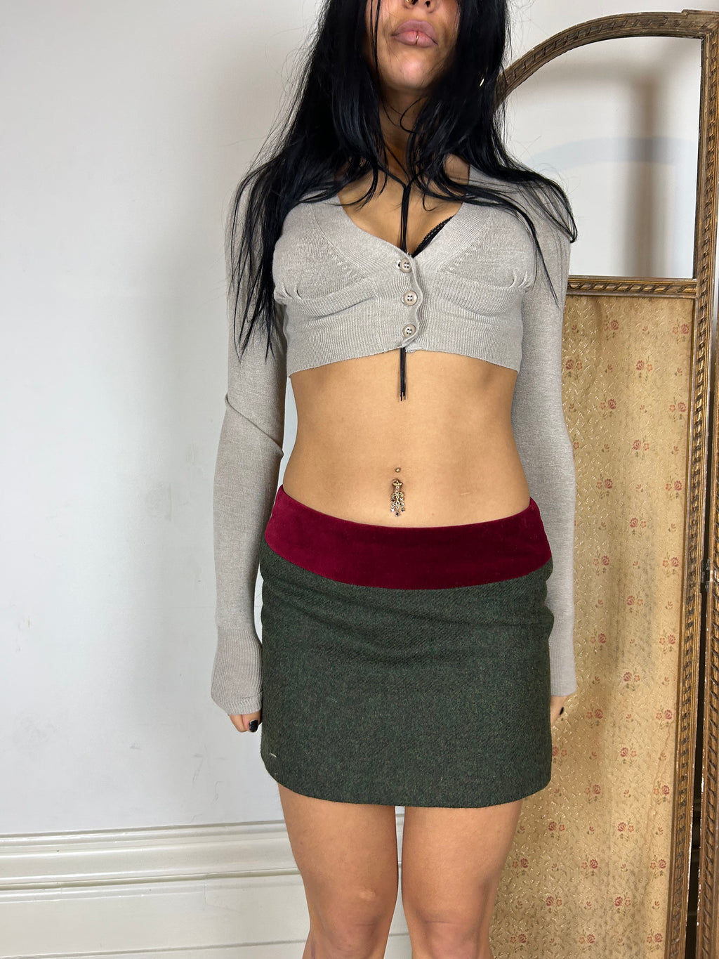 Cream Cropped Cardigan