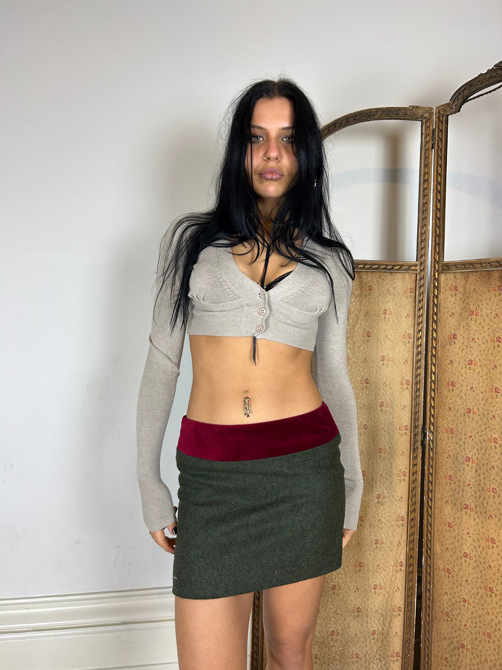 Cream Cropped Cardigan