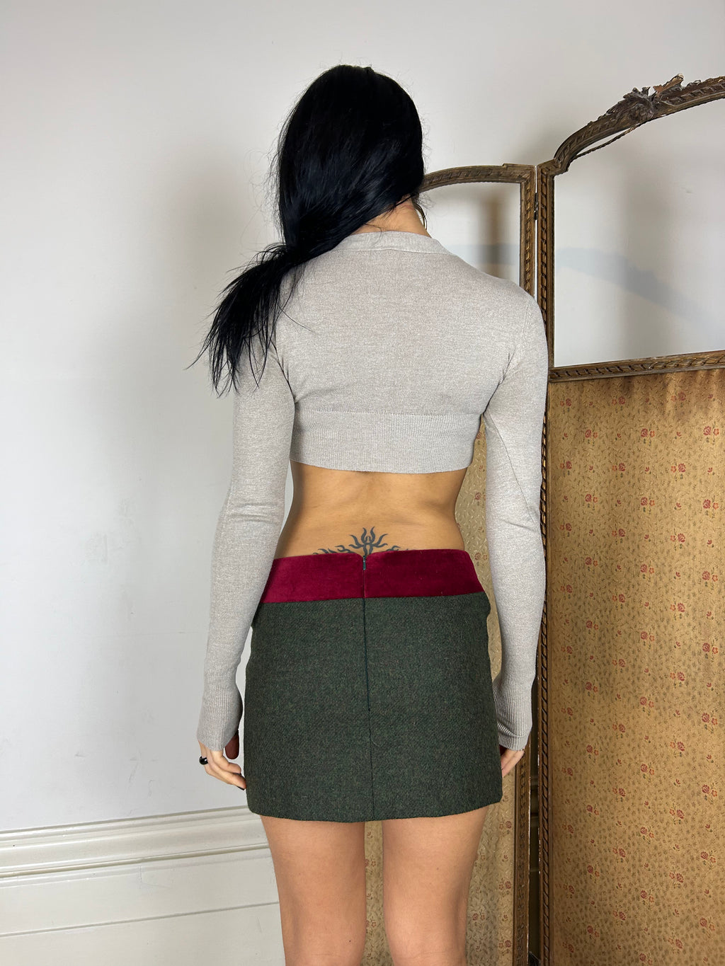 Cream Cropped Cardigan