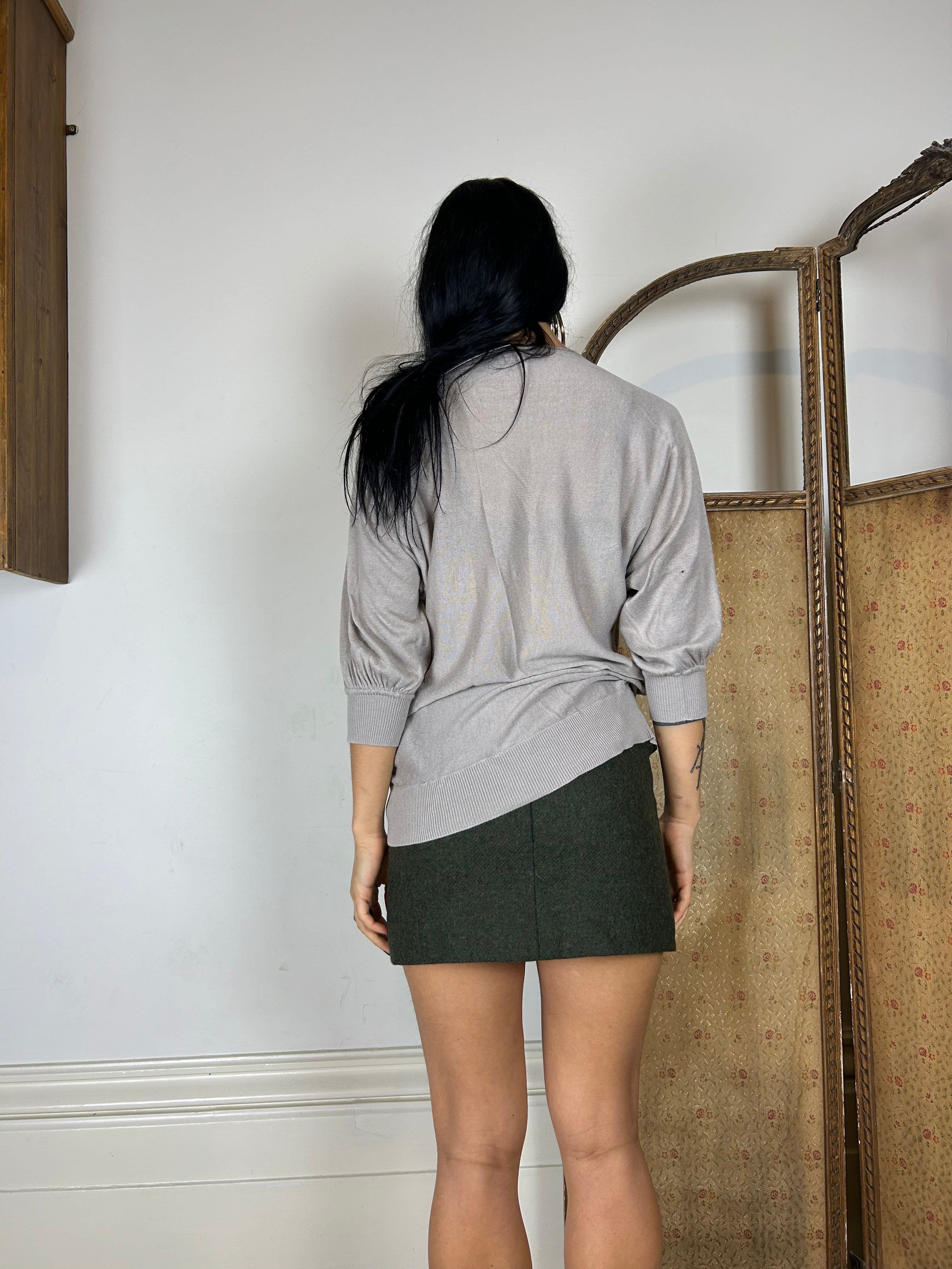 Taupe Batwing Top