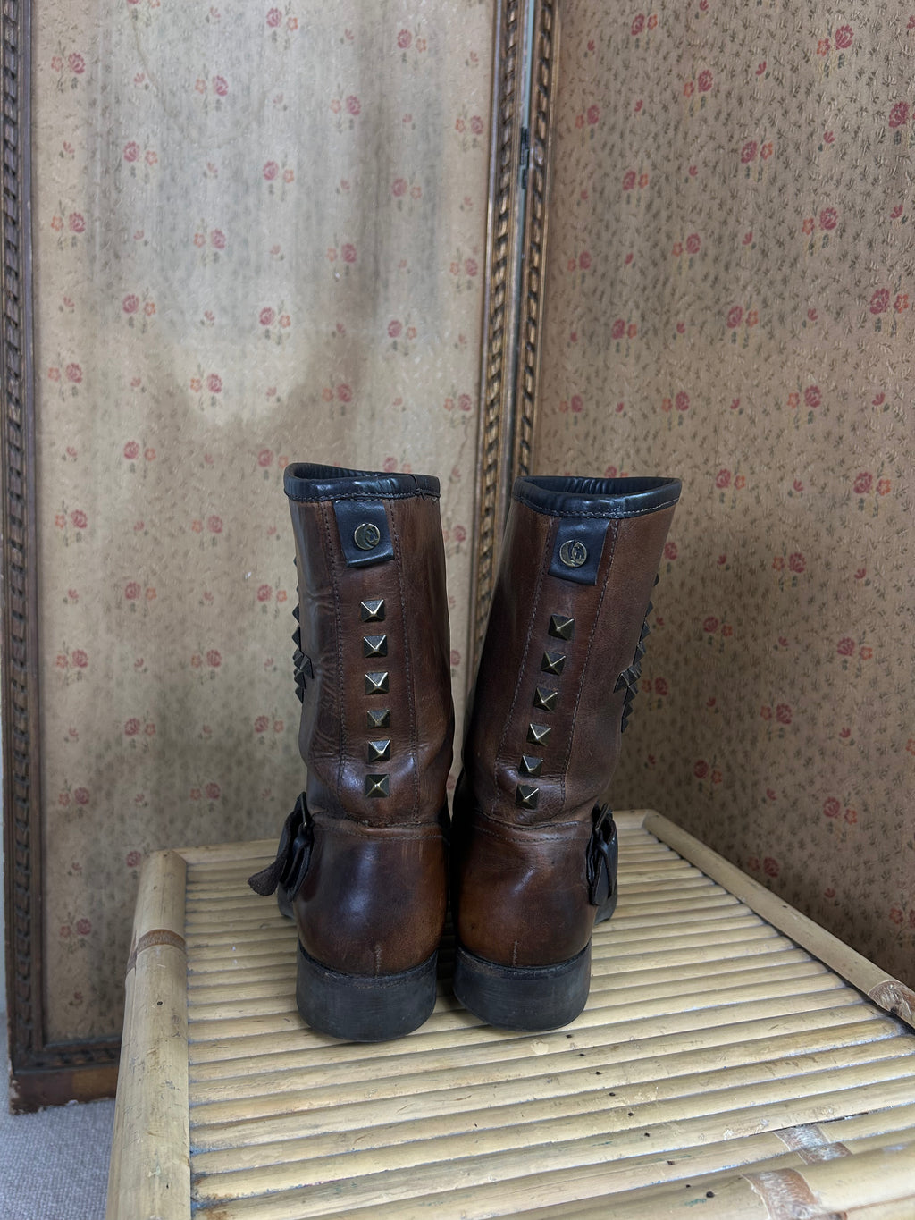 Leather Studded Boots